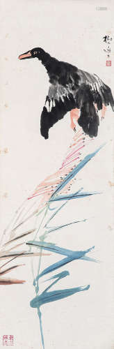 1884～1948 陈树人 花鸟 纸本 屏轴