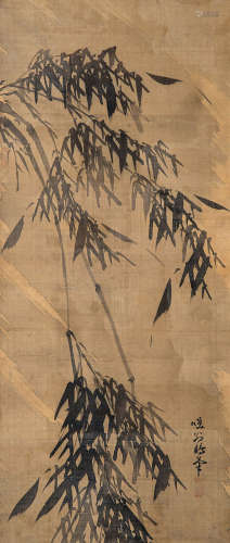 1691～1774 黄檗大鹏 墨竹 绢本 立轴