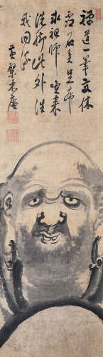 1611～1684 黄檗木庵 佛像 纸本 立轴