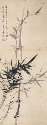 1896～1963 溥儒 指墨风竹 纸本 立轴