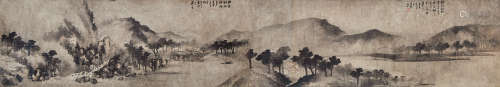 1845～1916 吴石僊 山雨欲晴 纸本 手卷
