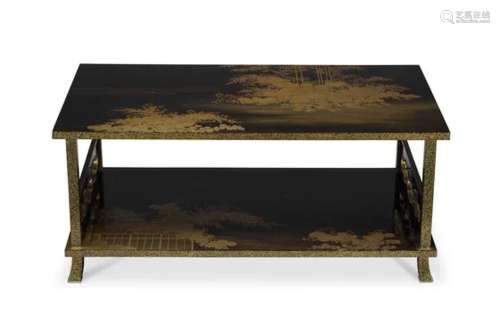 EARLY 20TH CENTURY，NISHIMURA HIKOBEI A TWO-TIERED LACQUER TA...