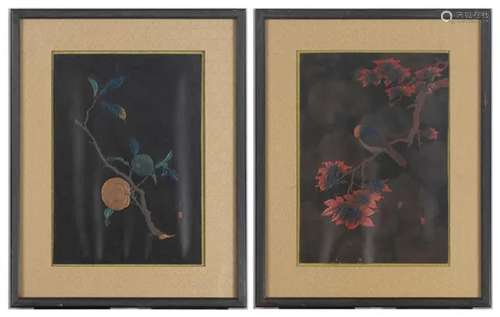 MEIJI PERIOD (LATE 19TH CENTURY) A PAIR OF LACQUER PANELS