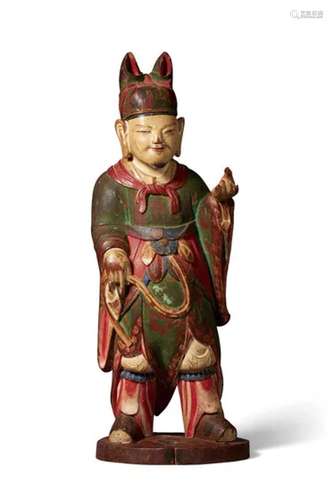 JOSEON DYNASTY (19TH-20TH CENTURY) A POLYCHROME WOOD MODEL O...