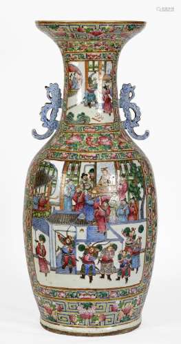 Chine, XIXe siècle
Grand vase en porcelaine de Canton à
