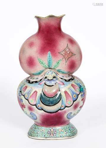 Chine, XIXe siècle
Vase double gourde en porcelaine à d