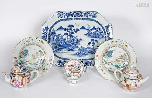 Chine, Epoque Qianlong (1736-1795)
Lot comprenant un pl