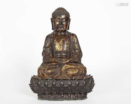 Chine, Epoque Ming (1368-1644)
Statue de Bouddha en bro