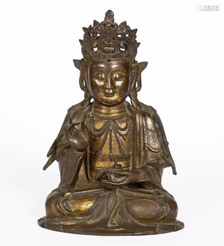 Chine, Epoque Ming (1368-1644)
Statue de Guanyin en bro