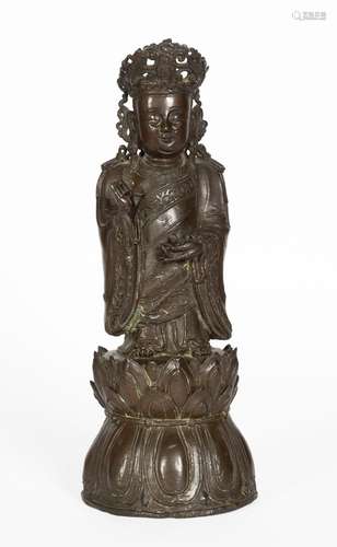 Chine, Epoque Ming (1368-1644)
Statue de Guanyin en bro