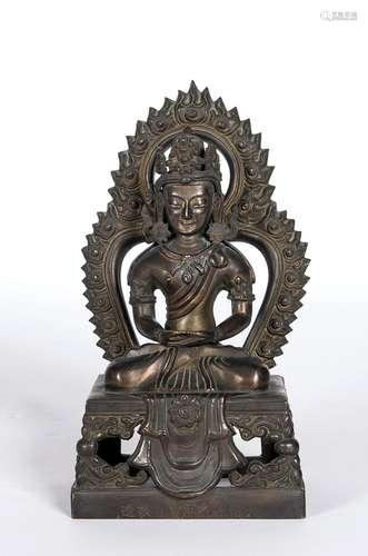 Chine, Epoque Qianlong (1736-1795)
Statue d’Amitayus en