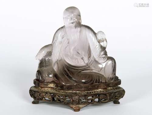 Chine, Epoque Qing (1644-1912)
Sculpture en cristal de