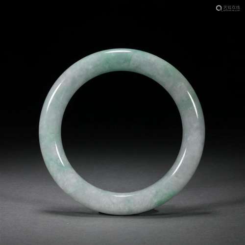 Qing dynasty natural jadeite bracelet