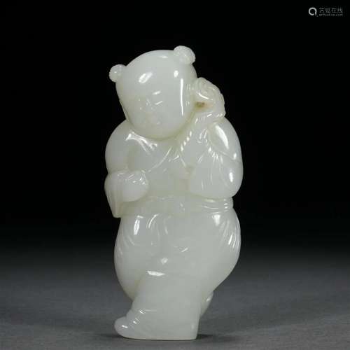 Qing dynasty Hetian jade boy