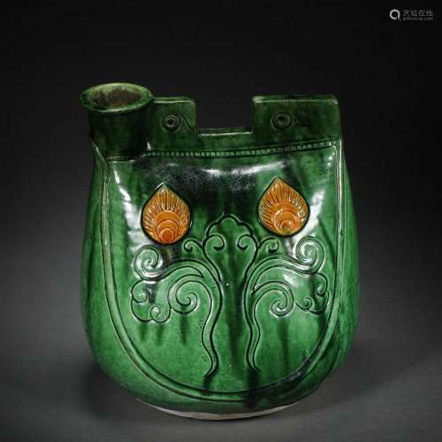 Liao dynasty three-color flat pot