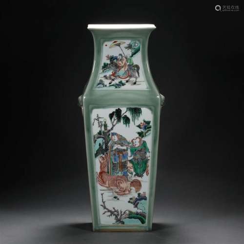 Qing Dynasty characters four-sided viewing bottle