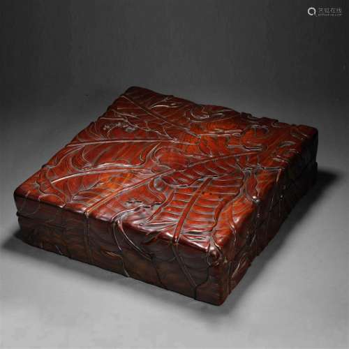 Qing dynasty yellow flower pear cover box