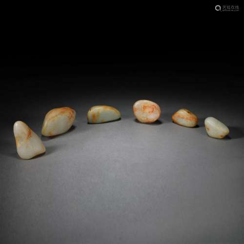 A group of Hetian jade seed material