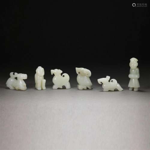 A group of Hetian jade