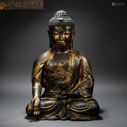 Bronze-gilt Buddha statue from the Ming Dynasty