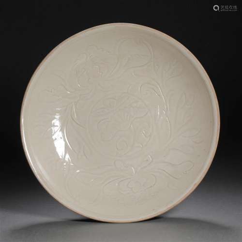 Song dynasty kiln carved flower plates