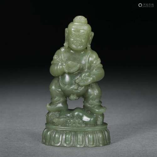 Qing dynasty jade Buddha statue ornaments