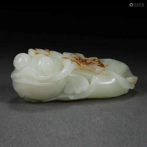 Qing dynasty jade carving handle