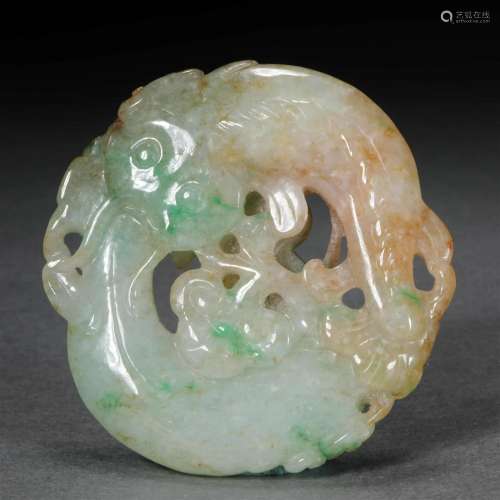 Qing dynasty "more than every year" jade pendant