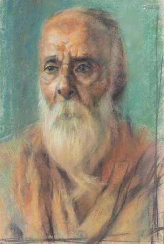 BIKASH BHATTACHARJEE Untitled (Portrait of an Old Man)
