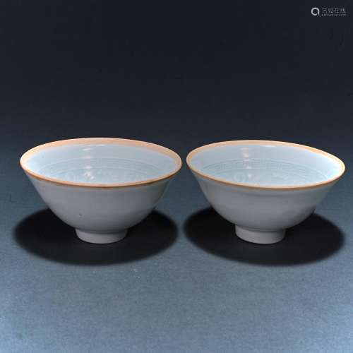 Ancient shadow green cup pair