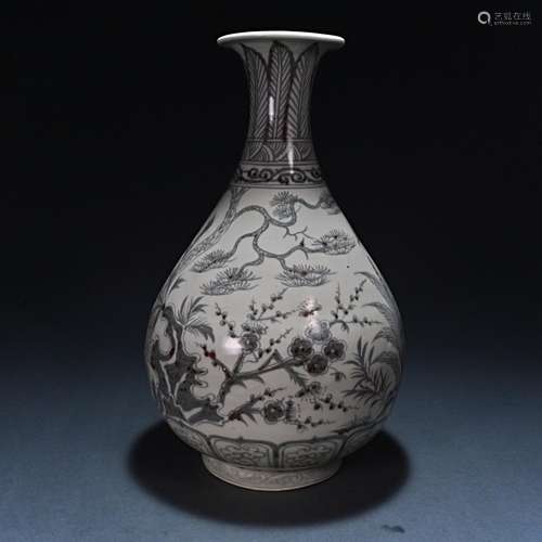 Ancient flower jade pot spring vase