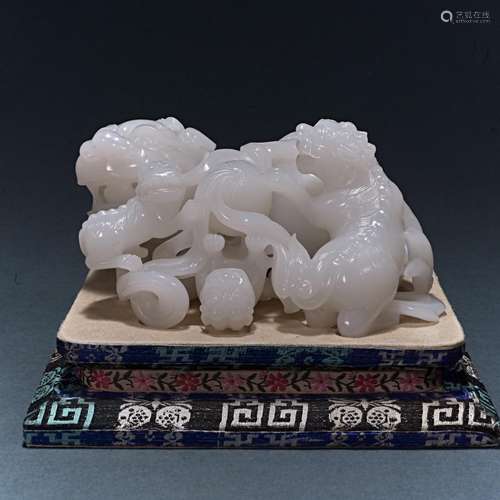 Ming Dynasty Hotan white jade everything goes well