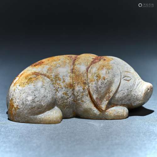 Han Dynasty Hetian jade pig