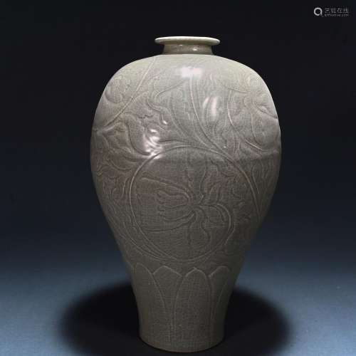 Ancient celadon plum vase