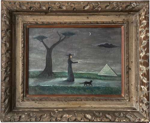 GERTRUDE ABERCROMBIE 1909-1977 OIL PAINTING ON MASONITE