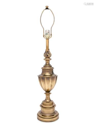 An English Brass Campagna-Form Table Lamp