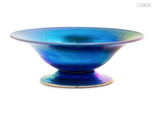 A Tiffany Studios Favrile Glass Footed Bowl