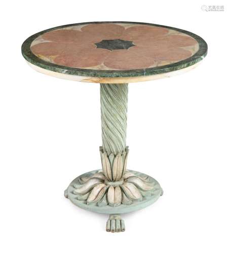 A Continental Painted Side Table