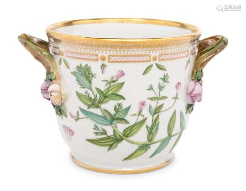 A Royal Copenhagen Flora Danica Porcelain Cache Pot