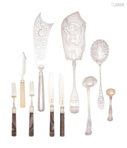 A Collection of English Silver Flatware Articles