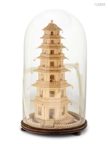 A Rolled Paper Model of a Pagoda