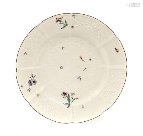 A Chelsea Porcelain Plate, of Gotskowsky Type, circa 1755, p...