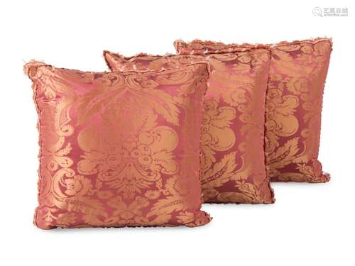 Three Damask Cushions