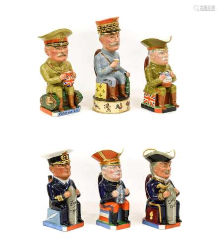 A Set of Six Wilkinson Pottery First World War Allied Comman...