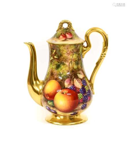 A Royal Worcester Porcelain Coffee Pot and Cover, by John Fr...