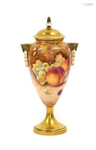 A Royal Worcester Porcelain Vase and Cover, by John Reed, 2n...