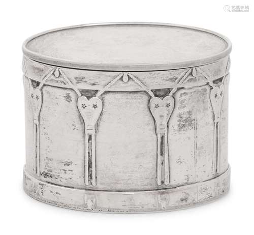 A Tiffany and Co. Silver 'Drum' Pill or Trinket Box