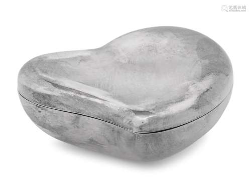 A Silver 'Heart' Box by Elsa Peretti for Tiffany and Co.