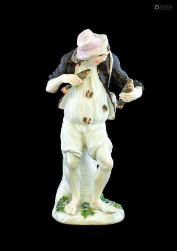 A Meissen Porcelain Figure of the Drunken Fisherman, circa 1...