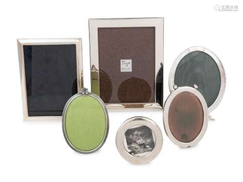 Six Silver Picture Frames